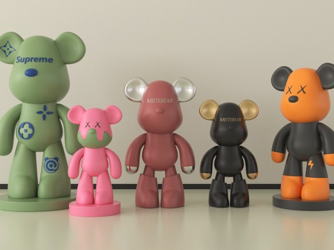 现代暴力熊雕塑装饰摆件su模型