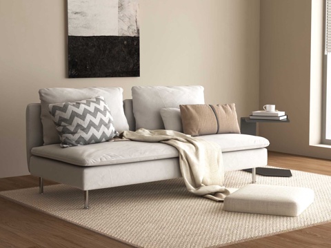 现代双人沙发su模型