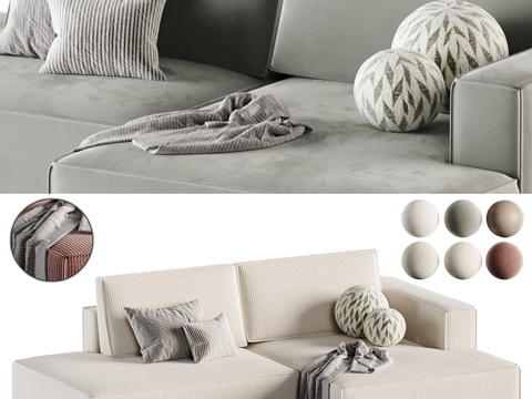  现代 Ethen 7 Vertical Terra 组合沙发3d模型 