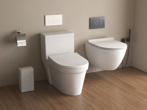 现代马桶 智能马桶 坐便器 壁挂马桶su模型