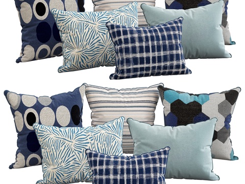  装饰抱枕 1123d模型 