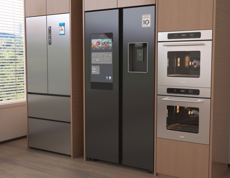 现代冰箱 嵌入式冰箱 嵌入式蒸烤箱su模型