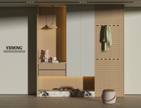 现代鞋柜su模型