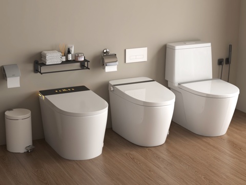 现代马桶 智能马桶 坐便器su模型