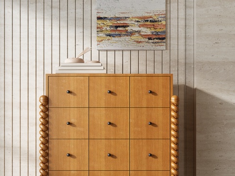 现代中古玄关柜 现代中古边柜 现代中古装饰柜 现代中古餐边柜su模型