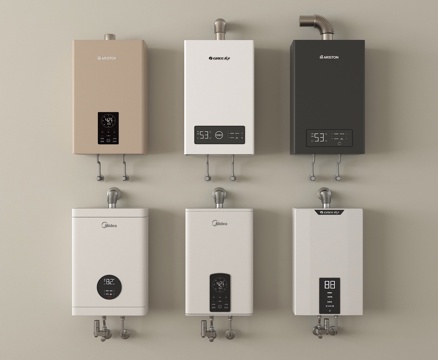 现代热水器 燃气热水器su模型