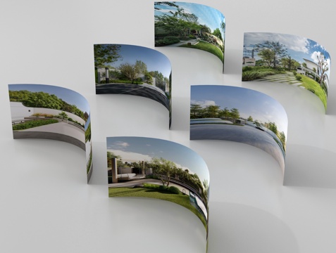 现代背景 环绕背景 城市背景 森林背景 外景贴图su模型