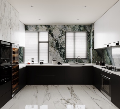 现代厨房su模型