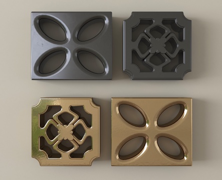 现代雕花墙饰挂件 立体墙饰su模型