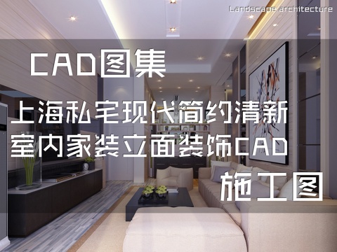 上海私宅现代简约清新室内家装立面装饰CAD施工图cad施工图