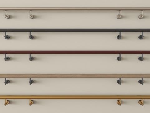 现代栏杆 扶手su模型