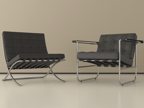 现代休闲椅 简约休闲椅 单椅su模型