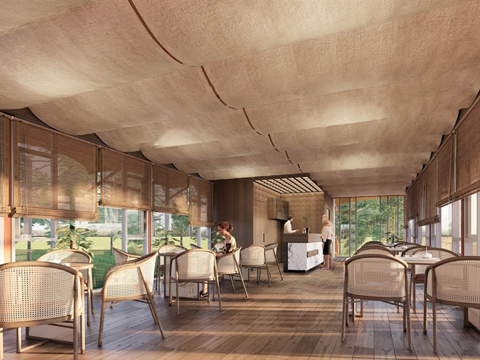 新中式餐厅 中餐厅 餐桌椅组合su模型