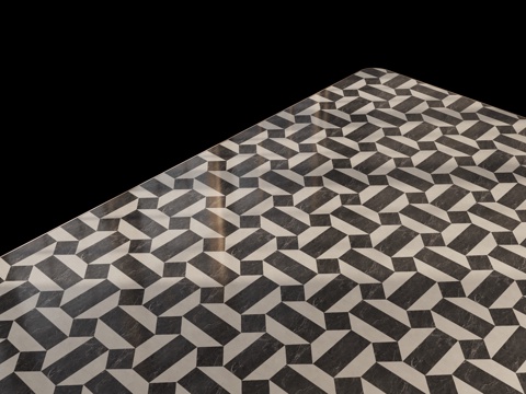 现代地砖石材拼花su模型