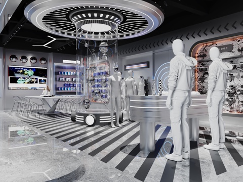  工业风服装店 内衣店 成人店 潮牌内衣店 成人店 潮牌店3d模型 