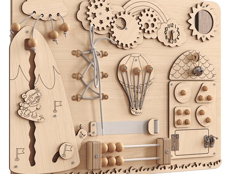  Busyboard “Alps” 儿童教育板3d模型 