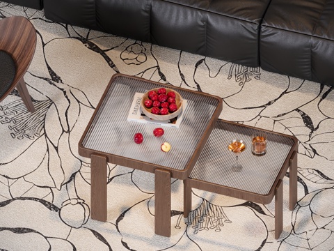 中古风茶几su模型