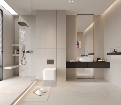  现代卫生间 洗手台 台盆3d模型 