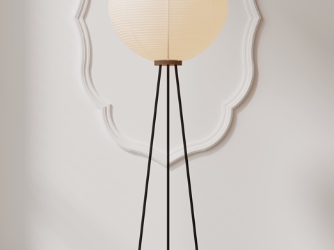 中古风落地灯su模型