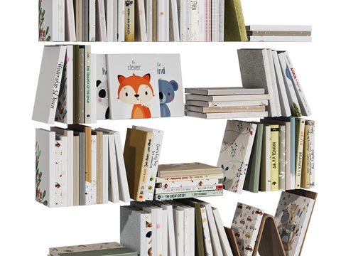  书籍 儿童读物3d模型 