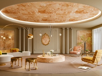 客厅 沙发 茶几 休闲椅 落地灯 摆件3d模型