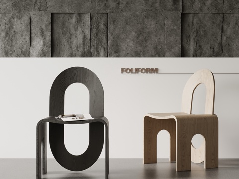 中古风休闲椅su模型