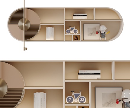  现代儿童壁柜 墙柜 装饰柜3d模型 