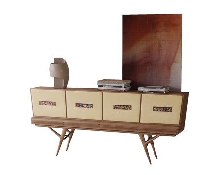 现代电视柜su模型