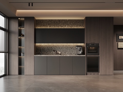 意式酒柜 餐边柜 橱柜su模型