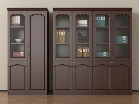 现代文件柜 档案柜 资料柜 实木文件柜su模型