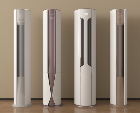 现代空调 立式空调su模型