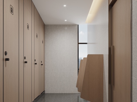  现代公共卫生间3d模型 