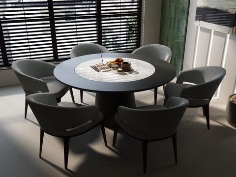 意式餐桌椅 现代餐桌椅 意式极简餐桌椅 现代意式餐桌椅su模型