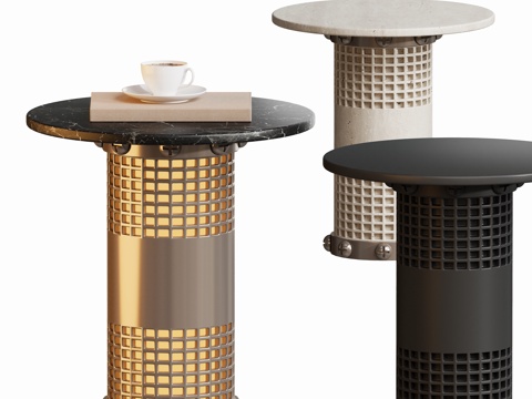 现代圆形角几边几su模型