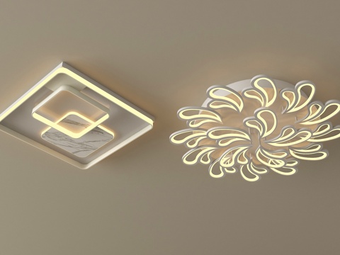  现代吸顶灯  客厅吸顶灯 造型灯3d模型 