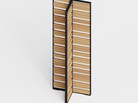 gloster  - 现代柚木 屏风隔断su模型