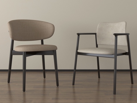 中古风休闲椅 单椅 木材su模型