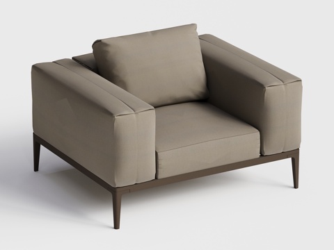 gloster  - 现代沙发 单人沙发su模型