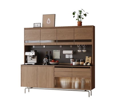 现代餐边柜 边柜 碗柜su模型