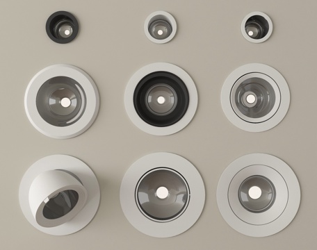 现代筒灯射灯 嵌入式筒灯射灯su模型