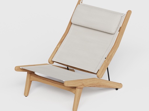 gloster  - 现代户外沙发 单人 绳编 柚木沙发su模型