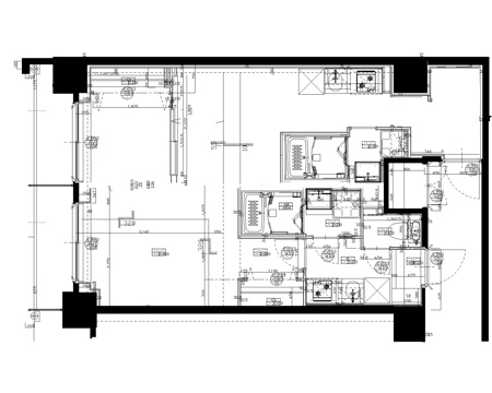 公寓平面图纸cad施工图