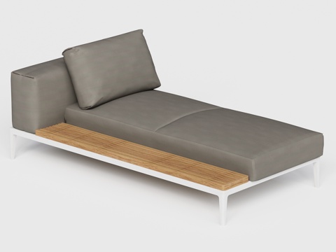 gloster  - 现代沙发 单人沙发 柚木躺椅沙发su模型