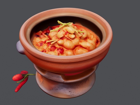 砂锅黄焖鸡su模型