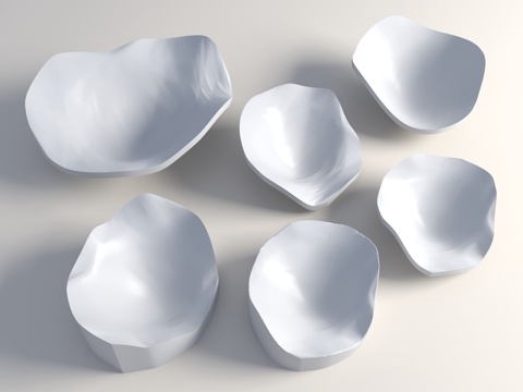 户外椅子 景观椅子 荷叶椅子 公园椅子 休息椅su模型