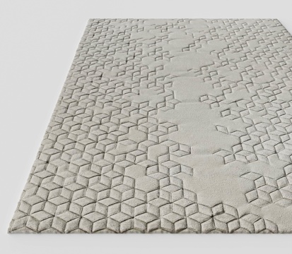 现代地毯 长方形地毯 纹理地毯 客厅地毯 布艺地毯su模型