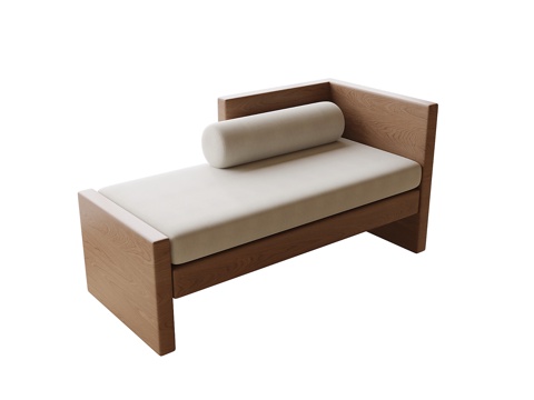 现代沙发凳 床尾凳su模型