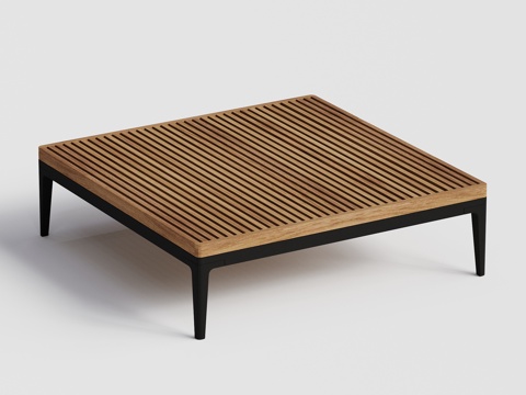 gloster  - 现代茶几 柚木茶几 方形茶几su模型