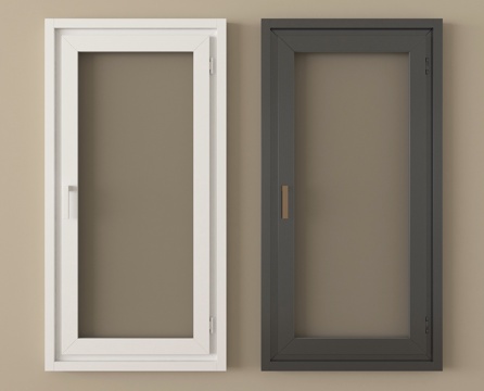 现代窗户组合 平开窗su模型