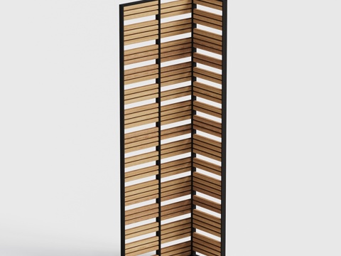 gloster  - 现代柚木 屏风隔断su模型